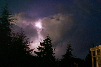 Lightning in our back yard (Sky & Space Gallery)
